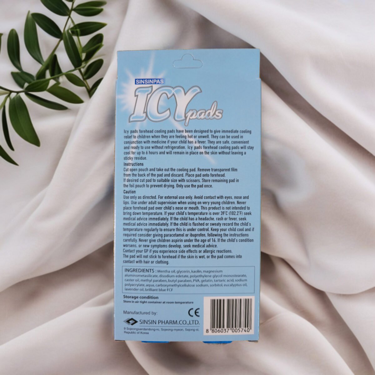 SINSINPAS ICY PADS (KOREA) – Instant Cooling Relief for FEVER - Image 2